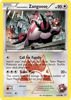 Team Magma's Zangoose #22