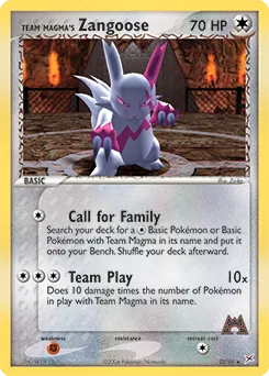 Team Magma's Zangoose #23