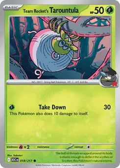 Team Rocket's Tarountula #18